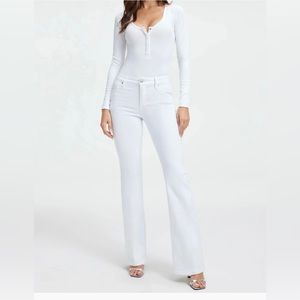 Good American Good Classic Bootcut Jeans White Size 6/28 NWT